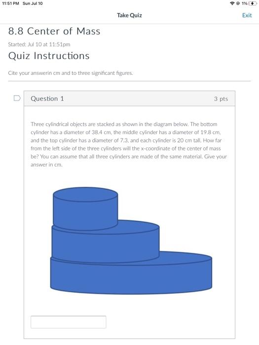 11 51 Pm Sun Jul 10 8 6 Ballistic Pendulum Started Jul 10 At 11 51pm Quiz Instructions Cite Your Answer In Sl Units And 2