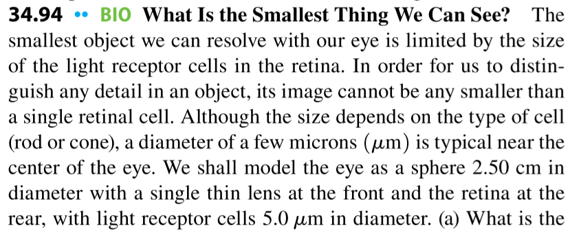 34 94 Bio What Is The Smallest Thing We Can See The Smallest Object We Can Resolve With Our Eye Is Limited By The Si 1