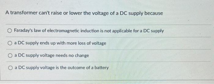 In A Transformer Energy Passes From The Primary To The Secondary O Through An Iron Core O Through Any Of The Choices Men 2