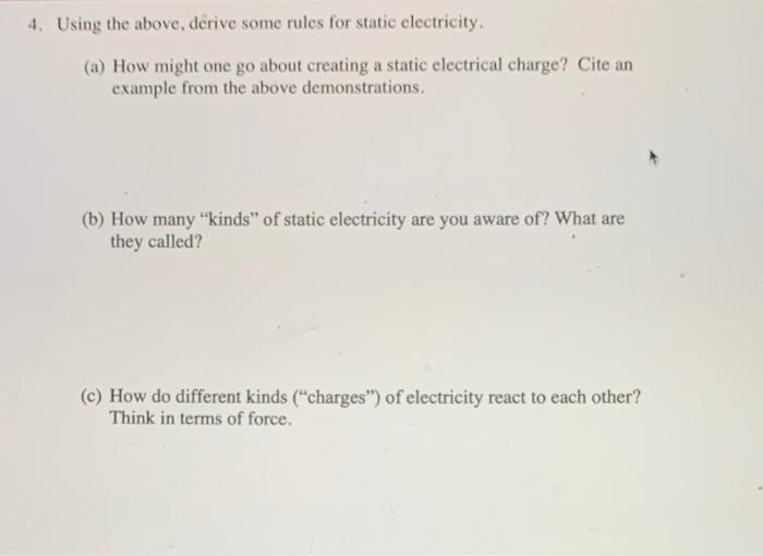 Purpose To Investigate The Phenomenon Of Static Electricity Objectives Phy 112 Activity 1 Static Electricity To Gene 7