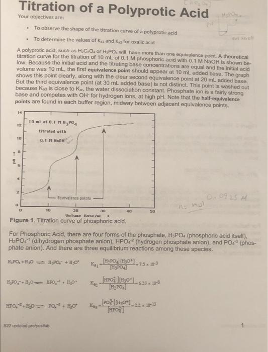 Post Lab Questions And Calculations 1 How Many Equivalence Points Were Found Two Equivalence Points Were Found 2 Wha 4