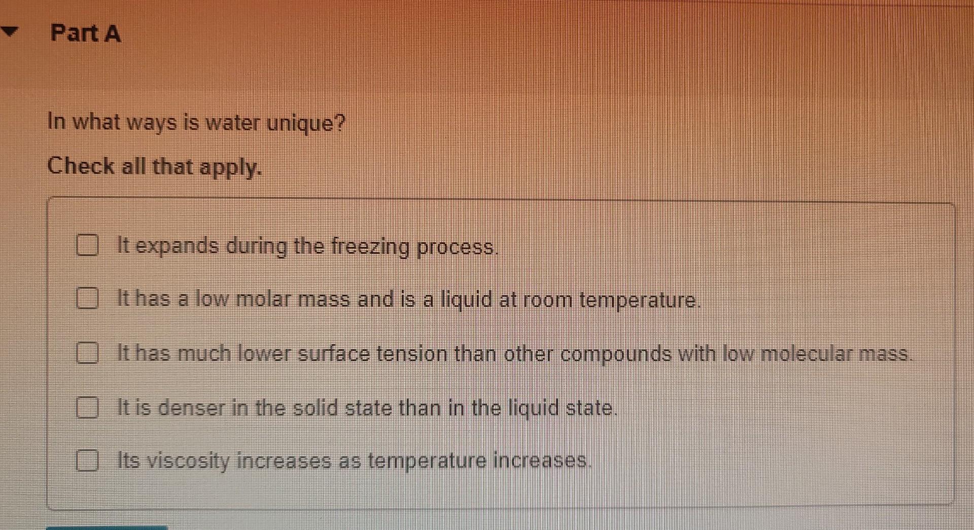 Part A What Are The Properties Of Solids Check All That Apply Indefinite Shape High Densities In Comparison To Gases L 2