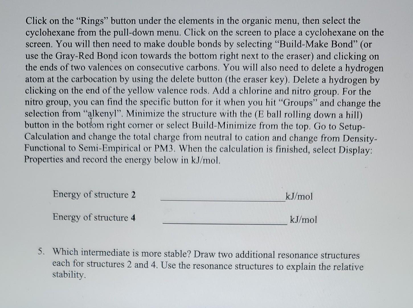 4 Build Structure 2 And Calculate Its Energy Then Build Structure 4 And Calculate Its Energy Follow Instructions On T 2