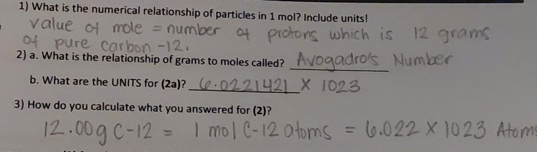 4 Calculate The Answer To 2 For Of Each Of The Following Elements Or Compounds With The Units From 2a Using The Inf 2
