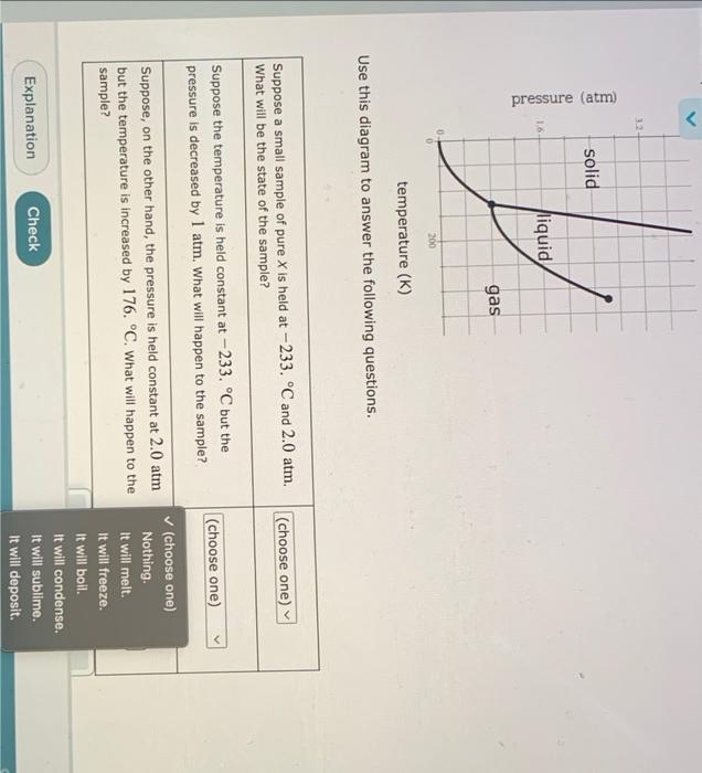 Study The Following Phase Diagram Of Substance X Pressure Atm 32 Solid Liquid Gas Temperature K Use This Diagram T 3