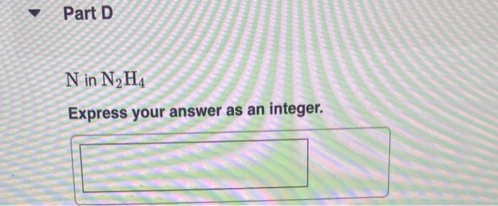 Part B Cr In Bacro4 Express Your Answer As An Integer Re Part C C In Ch3oh Methanol Express Your Answer As An Intege 3