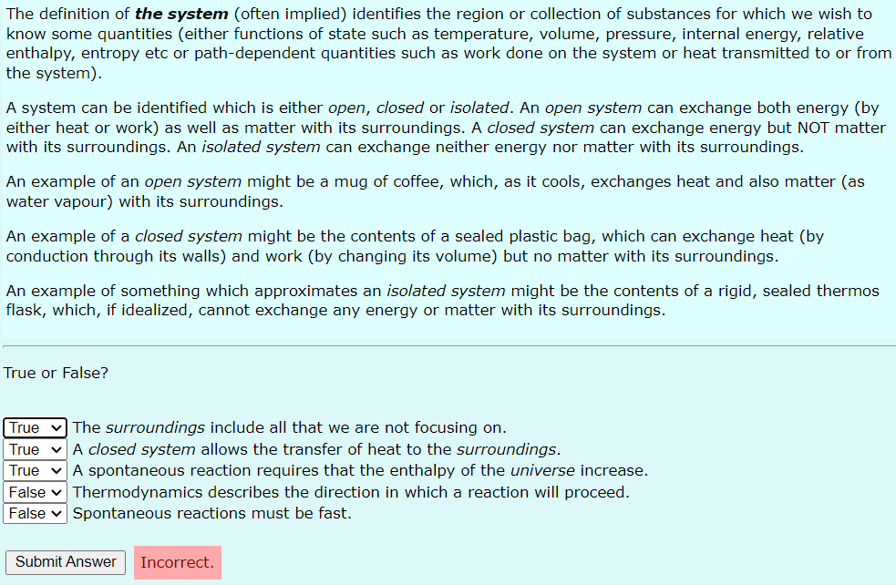 The Definition Of The System Often Implied Identifies The Region Or Collection Of Substances For Which We Wish To Know 1