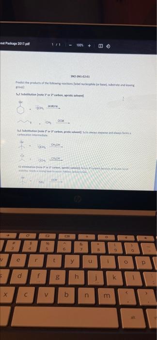 Out Package 2017 Pdf V 5 Xx M Sa2 581 42 41 Predict The Products Of The Following Reactions Label Nucleophile For Hane 1