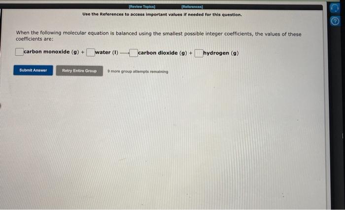 Review Topics References Use The References To Access Important Values If Needed For This Question When The Followi 1