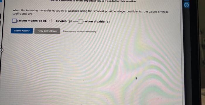 Use The References To Access Important Values If Needed For This Question When The Following Molecular Equation Is Bala 1
