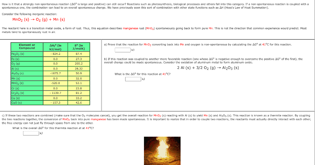 How Is It That A Strongly Non Spontaneous Reaction Ag Is Large And Positive Can Still Occur Reactions Such As Photosy 1