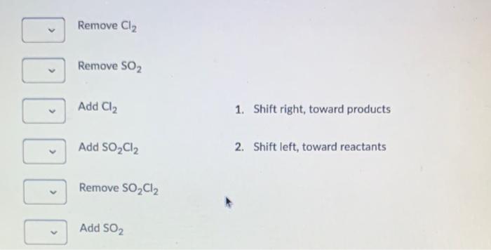 Given So Cl 8 So G Cl 8 If This Reaction Is At Equilibrium And The Given Stress Occurs How Will The The System 2