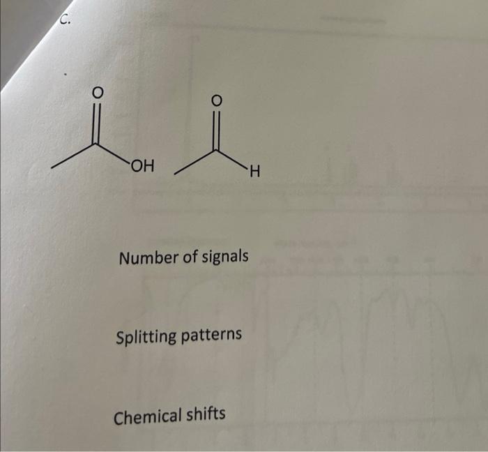 3 Consider The Following Pairs Of Structures Using H Nmr How Would You Tell Apart Each Compound Using Each Aspect Give 2