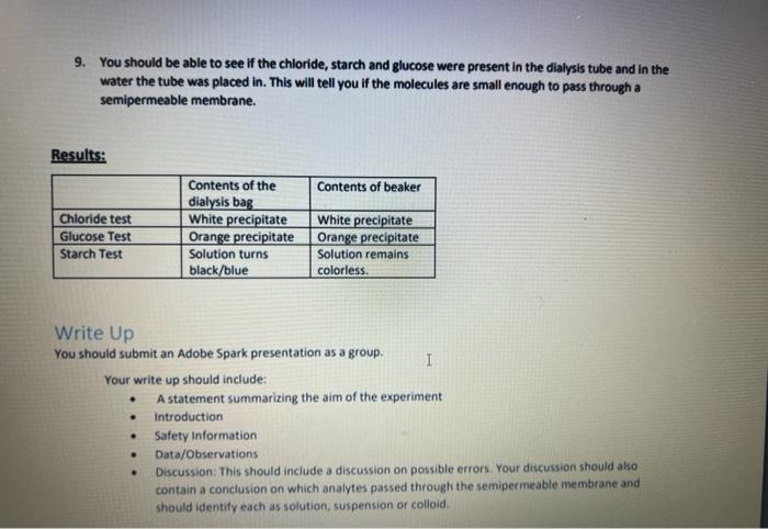 Next We Are Going To Investigate Whether Chloride Ions And Glucose Molecules Will Pass Through A Semipermeable Membrane 2