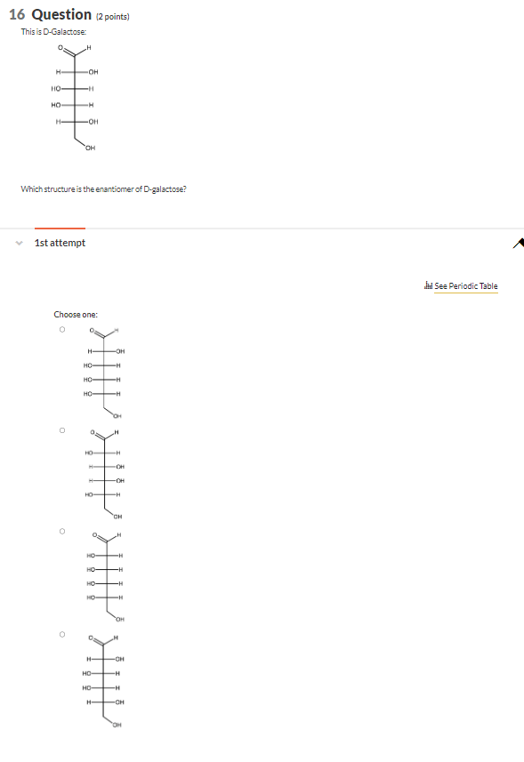 Which Structure Is The Enantiomer Of D Galactose 1