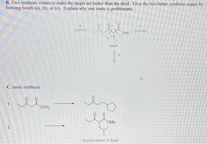 C More Synthasis Provide The Starting Material If Necessary Reagents Required For The Reaction To Take Place 1