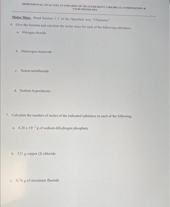 X Dimensional Analysis Standards Of Measurement Chemical Composition Stoichiometry 3 Using The Average Atomic Masse 2