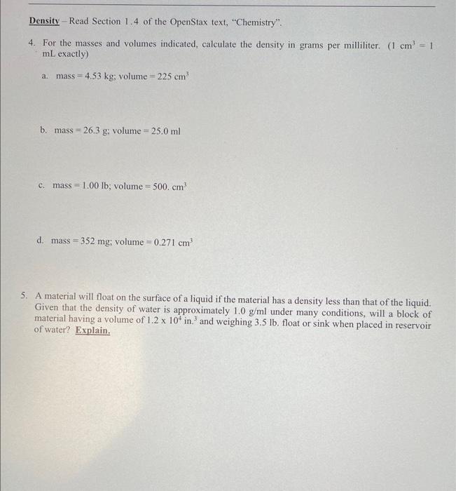 Dimensional Analysis Standards Of Measurement Chemical Composition Stoichiometry 6 The Density Of Pure Silver Is 10 3