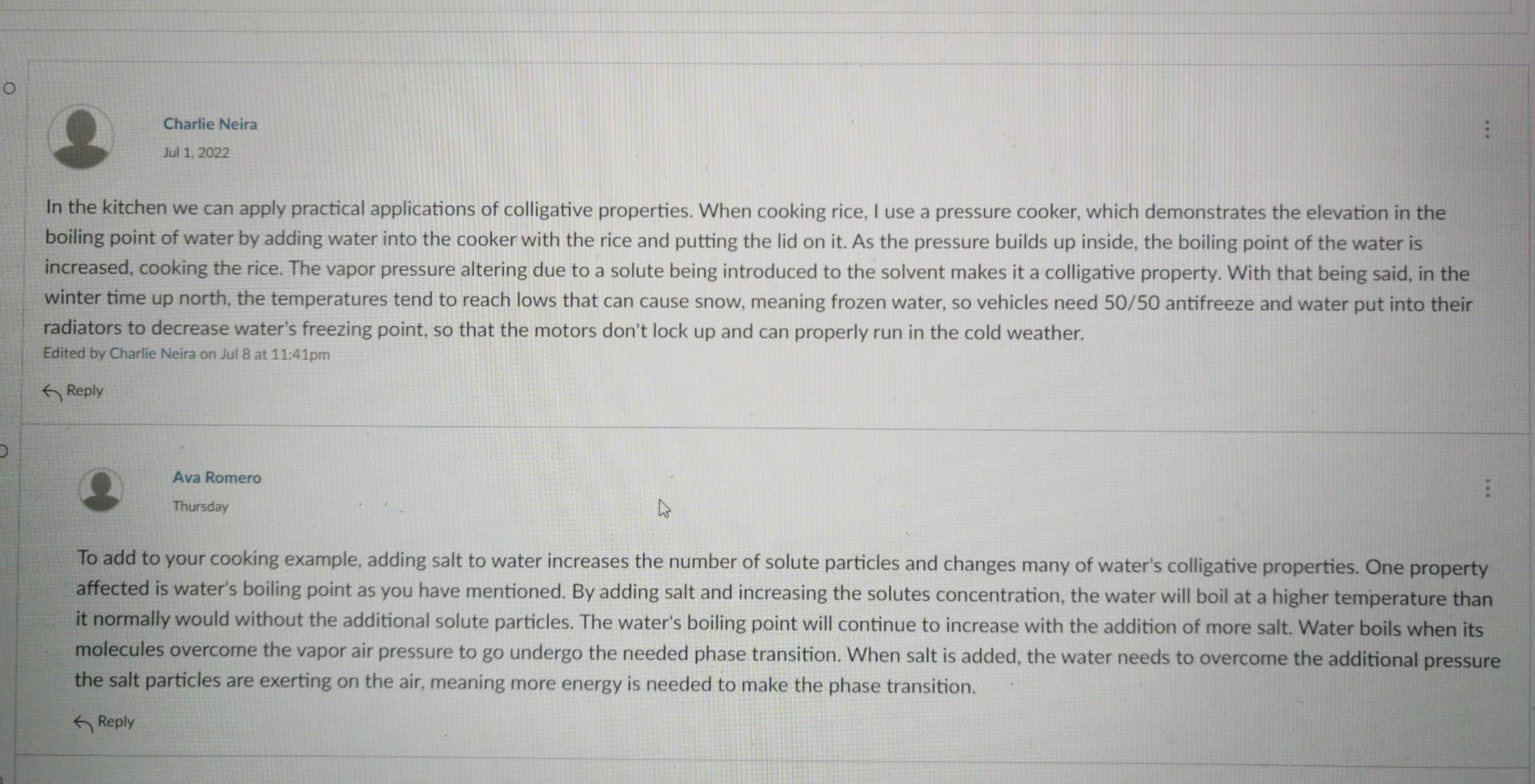 100 Points Possible Colligative Properties And Life Examples Practical Applications Of Colligative Properties In Order T 1