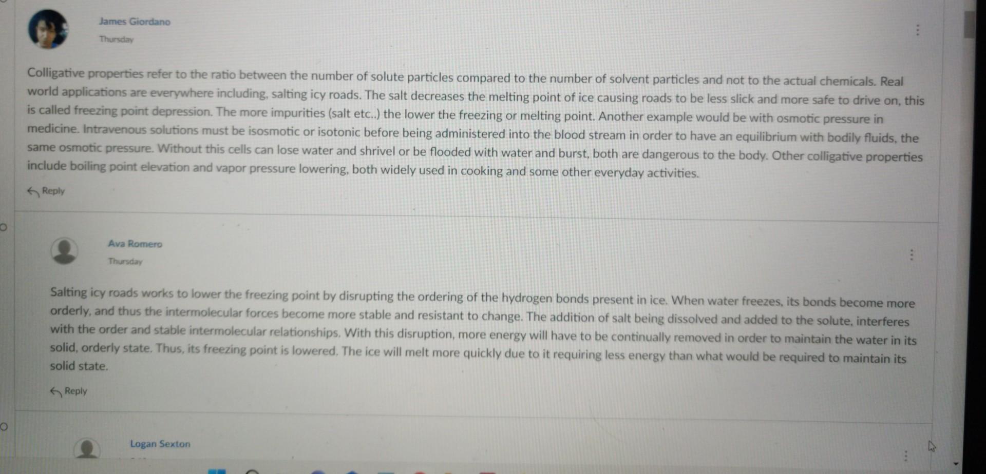100 Points Possible Colligative Properties And Life Examples Practical Applications Of Colligative Properties In Order T 2