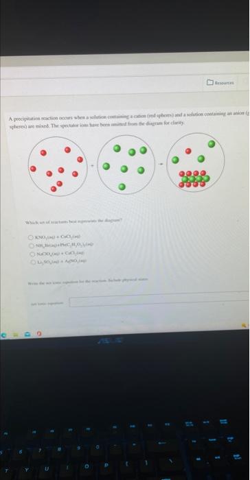 A Precipitation Reaction Occurs When A Solution Containing A Cation Nd Spheres And A Solution Containing An Anion Sp 1