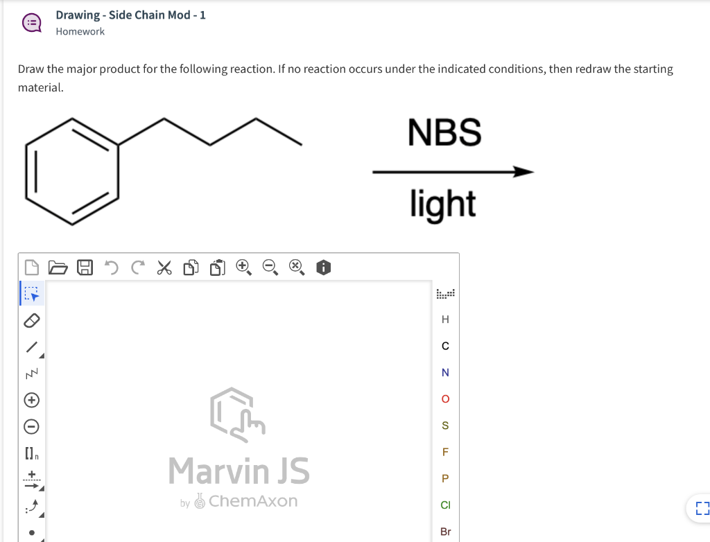 Draw The Major Product For The Following Reaction If No Reaction Occurs Under The Indicated Conditions Then Redraw The 1