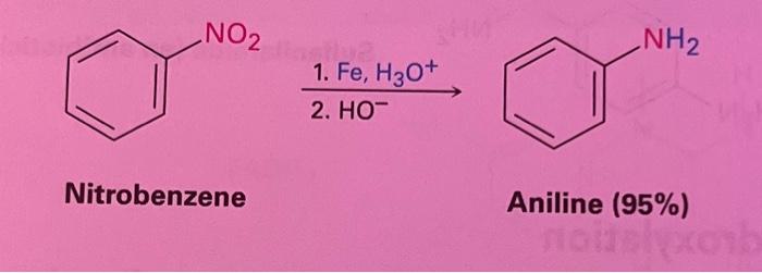 No Nitrobenzene 1 Fe H3o 2 Ho Nh2 Aniline 95 Nouslyxorb 1