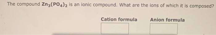 The Compound Nh4 2s Is An Ionic Compound What Are The Ions Of Which It Is Composed Cation Formula Anion Formula Submi 2