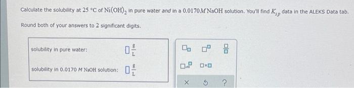 The Solubility Of Pbco In Water At 25 C Is Measured To Be 7 3 X 10 5 Round Your Answer To 2 Significant Digits Use Th 2