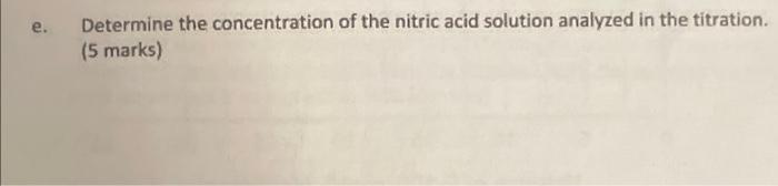 Ph Titration Curve For The Titration Of 65 0 Ml Of Nitric Acid With 0 800 Mol L Aqueous Potassium Hydroxide Solution 15 2
