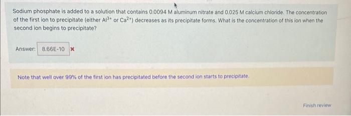 Question 8 Incorrect Mark 0 00 Out Of 1 00 For The Reaction Pbcl S Pb2 Aq 2c1 Aq What Is Q When 6 0 Ml Of 0 07 3
