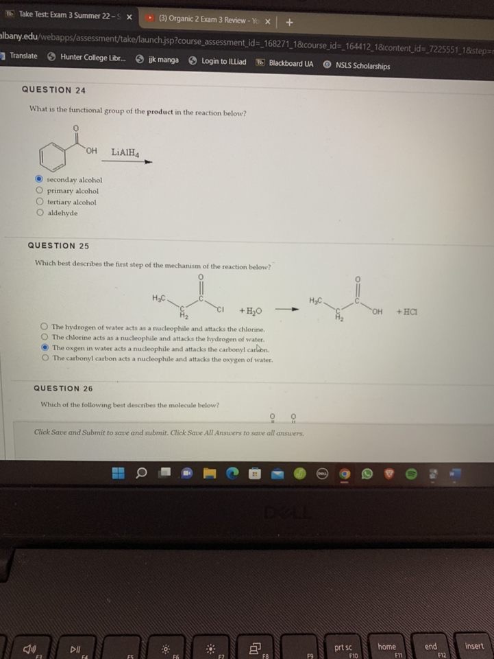 What Is The Functional Group Of The Product In The Reaction Below 1