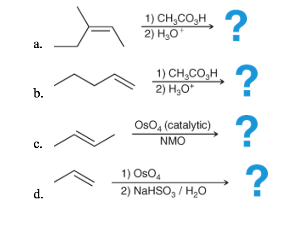 Predict The Major Product S For Each Of The Following Reactions 1