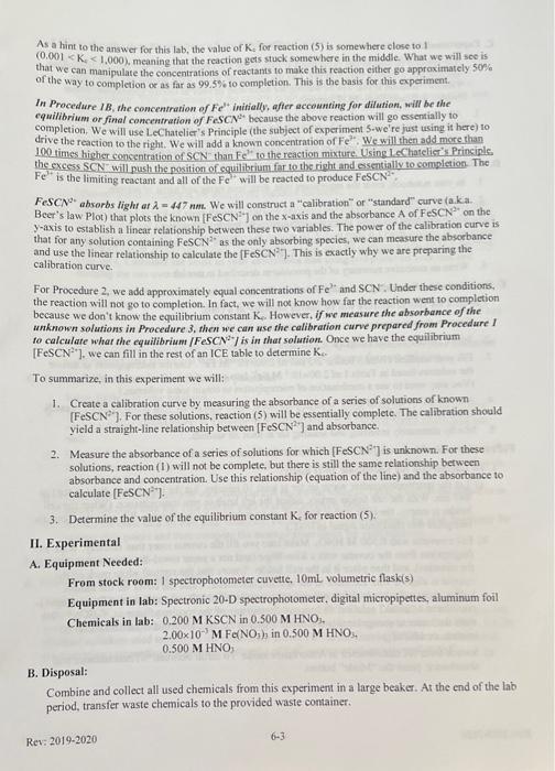 The Data For This Lab Will Be Taken As A Class To Get One Data Set For The Entire Class 1 Introduction A The Spectrop 3