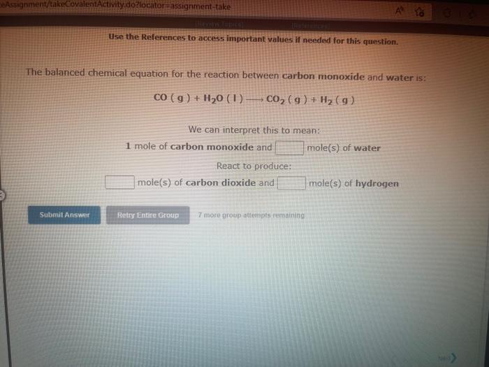 Assignment Takecovalentactivity Do Locator Assignment Take Submit Answer Use The References To Access Important Values I 2