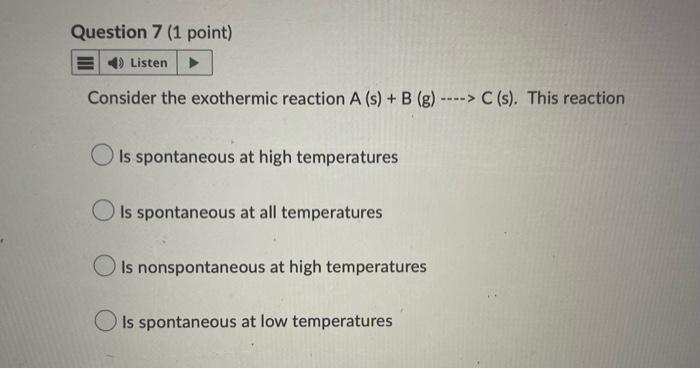 Question 11 1 Point Listen A Reaction Has A K Value Of1 00 X 1020 The Reaction O Has A Positive Value Of Delta G And 2