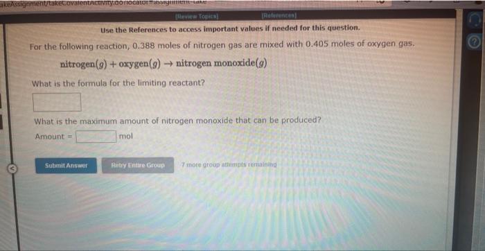Use The References To Access Important Values It Needed For This Question The Illustration To The Left Represents A Mix 3