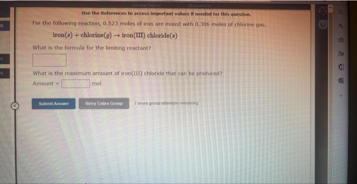 Use The References To Access Important Values It Needed For This Question The Illustration To The Left Represents A Mix 4