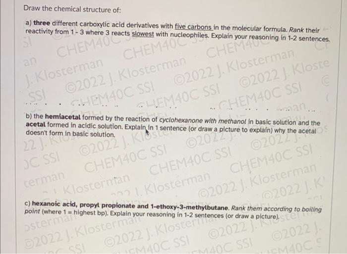 You Will Write Two Mechanisms One From Set A B And One From Set C D For The First To Pictures 3
