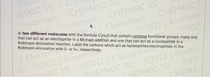 You Will Write Two Mechanisms One From Set A B And One From Set C D For The First To Pictures 4