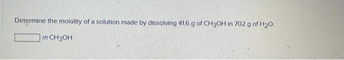 Determine The Mass Percent Composition Of A Solution Made By Dissolving 54 1 G Of Ch3ch2oh In 877 G Of H 0 Ch3ch Oh 2