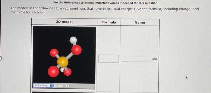 Use The References To Access Important Values If Needed For This Question The Models In The Following Table Represent I 1