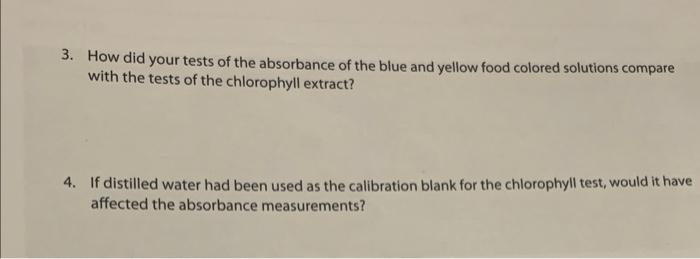 Data Trial 1 2 Food Coloring Blue Yellow Mixture Chlorophyll Extract Table 8 3 Peaks Of Unique Features Of The Spectrum 2