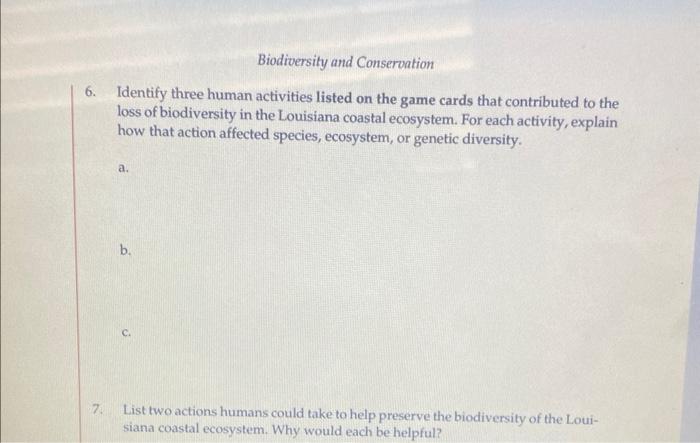Comprehension Check 1 In Regard To The Information On Game Card 7 Based On Your Knowledge Of Food Chains Why Did Thi 4