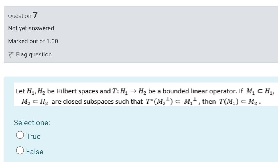 Question 5 Not Yet Answered Marked Out Of 1 00 P Flag Question Let T R2 R2 T1 X Y 0 Y Then The Null Of T Is E 3