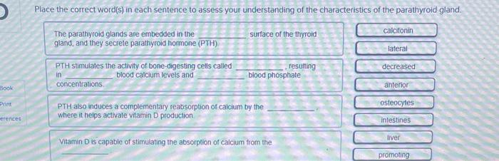 Book Print Erences Place The Correct Word S In Each Sentence To Assess Your Understanding Of The Characteristics Of The 1