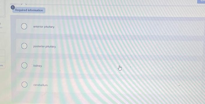 Part 1 Of 2 1 66 Points Ebook Print References Antidiuretic Hormone Adh Is Released By The Multiple Choice Hypothalamu 2