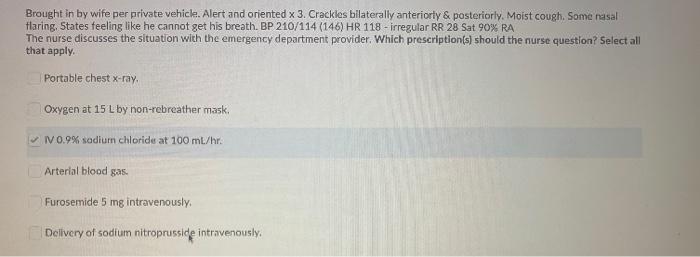1 Pobu The Nurse S Note Has The Following Information 74 Year Old Man Discharged From The Hospital Last Week After A 2 2