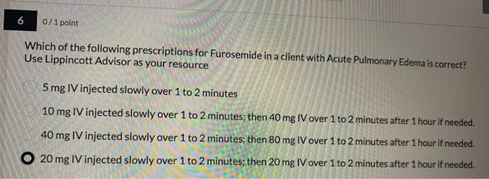 3 0 1 Point The Client Who Is Experiencing Cardiogenic Shock Exhibits Symptoms That Arise From Poor Perfusion Due To Pum 2