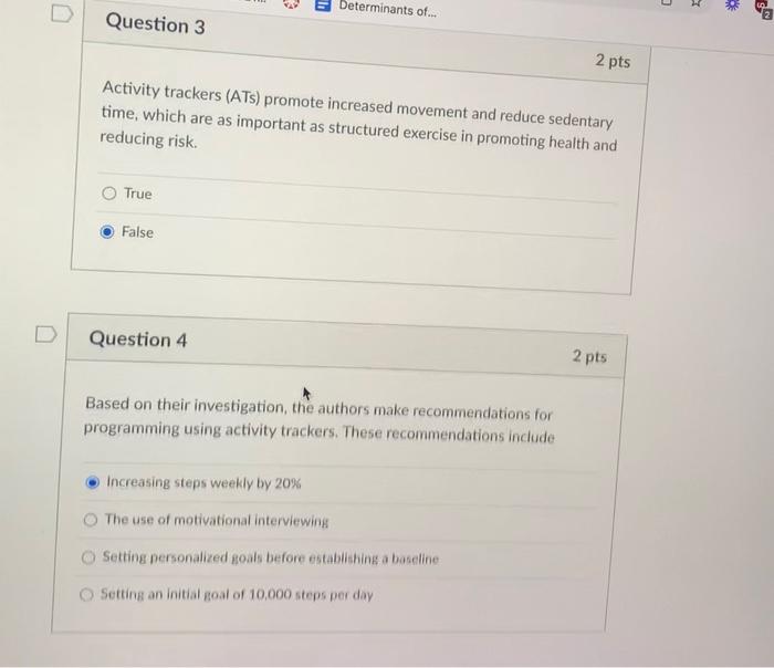 Er N Question 1 2 Pts It Is Important For Us As Exercise Science Majors And Exercise Physiologists To Study The Impact 2